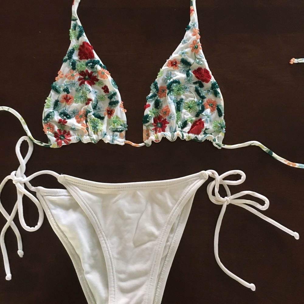 Bikini with beaded detail